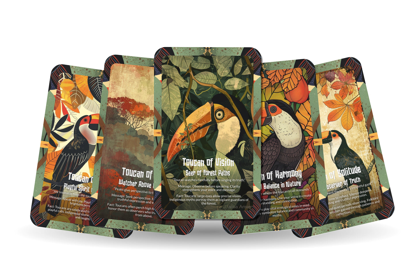 The Oracle of the Toucan – A Voice of Color Oracle Deck – 22 Oracle Cards – Messenger of the Tropics