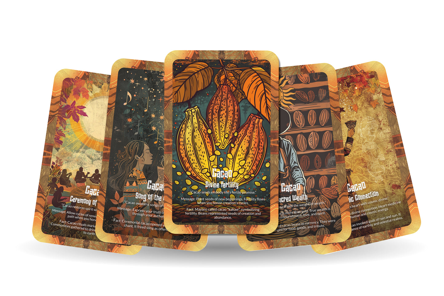 The Oracle of Cacao – A Heart Medicine Oracle Deck – 22 Oracle Cards – Sacred Food of the Gods