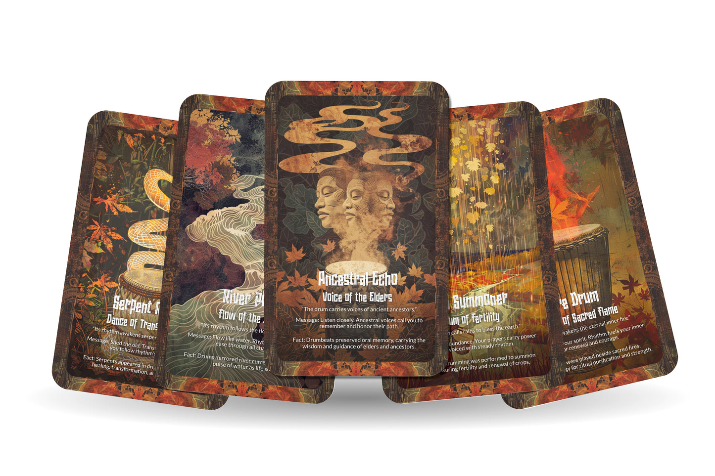 The Oracle of the Shaman’s Drum – A Ritual Rhythm Oracle Deck – 22 Oracle Cards – Heartbeat of Spirit & Ceremony