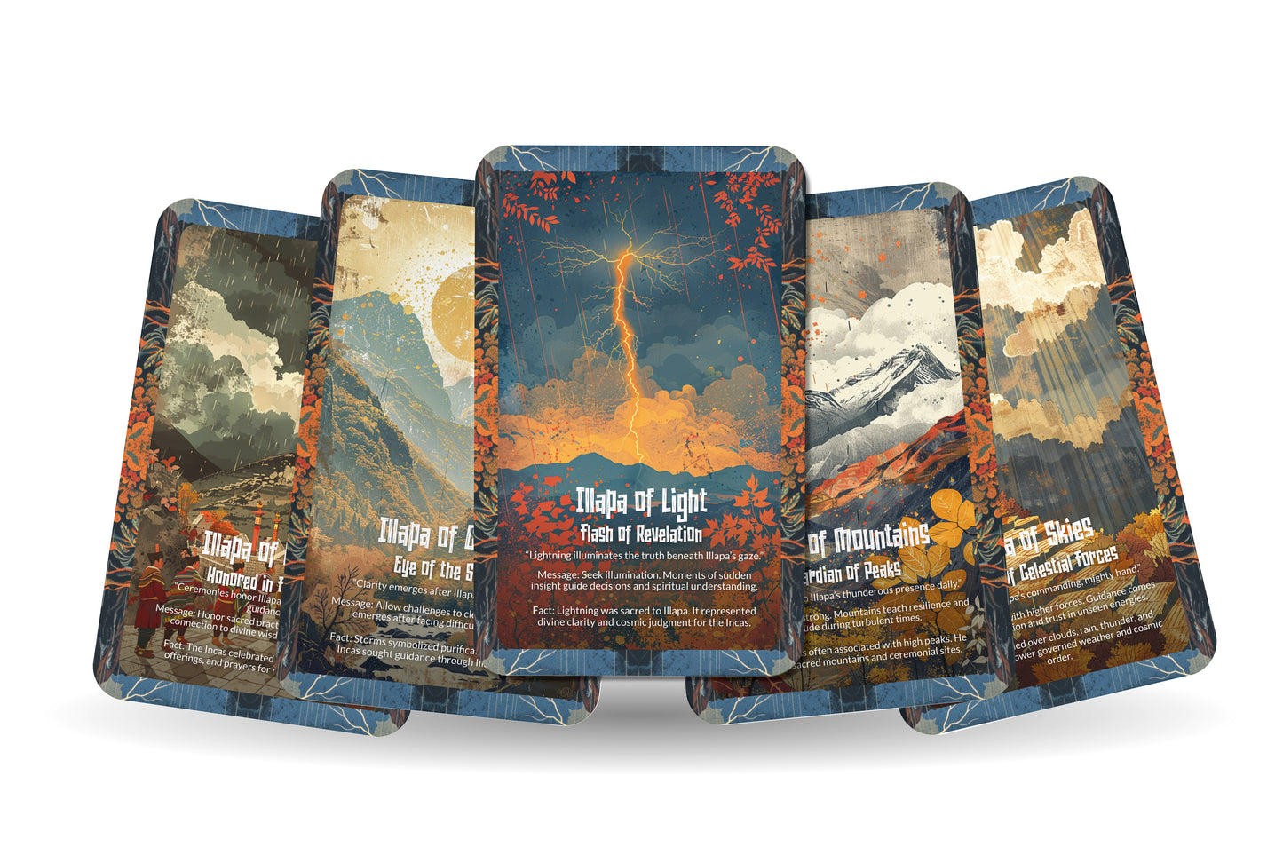 The Oracle of Illapa – A Thunder God Oracle Deck – 22 Oracle Cards – Lord of Rain & Lightning