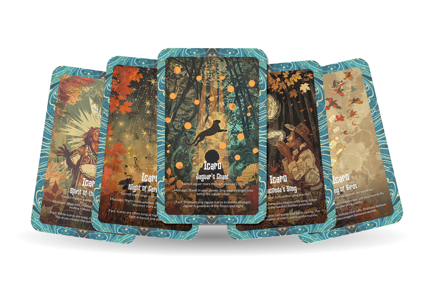 The Oracle of Amazonian Songs – A Jungle Rhythm Oracle Deck – 22 Oracle Cards – Spirit Chants of the Rainforest