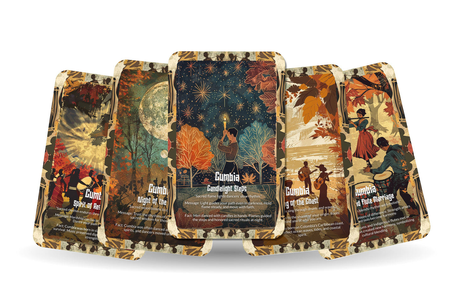 The Oracle of Cumbia – A Dance of Spirit Oracle Deck – 22 Oracle Cards – Music of the People’s Soul