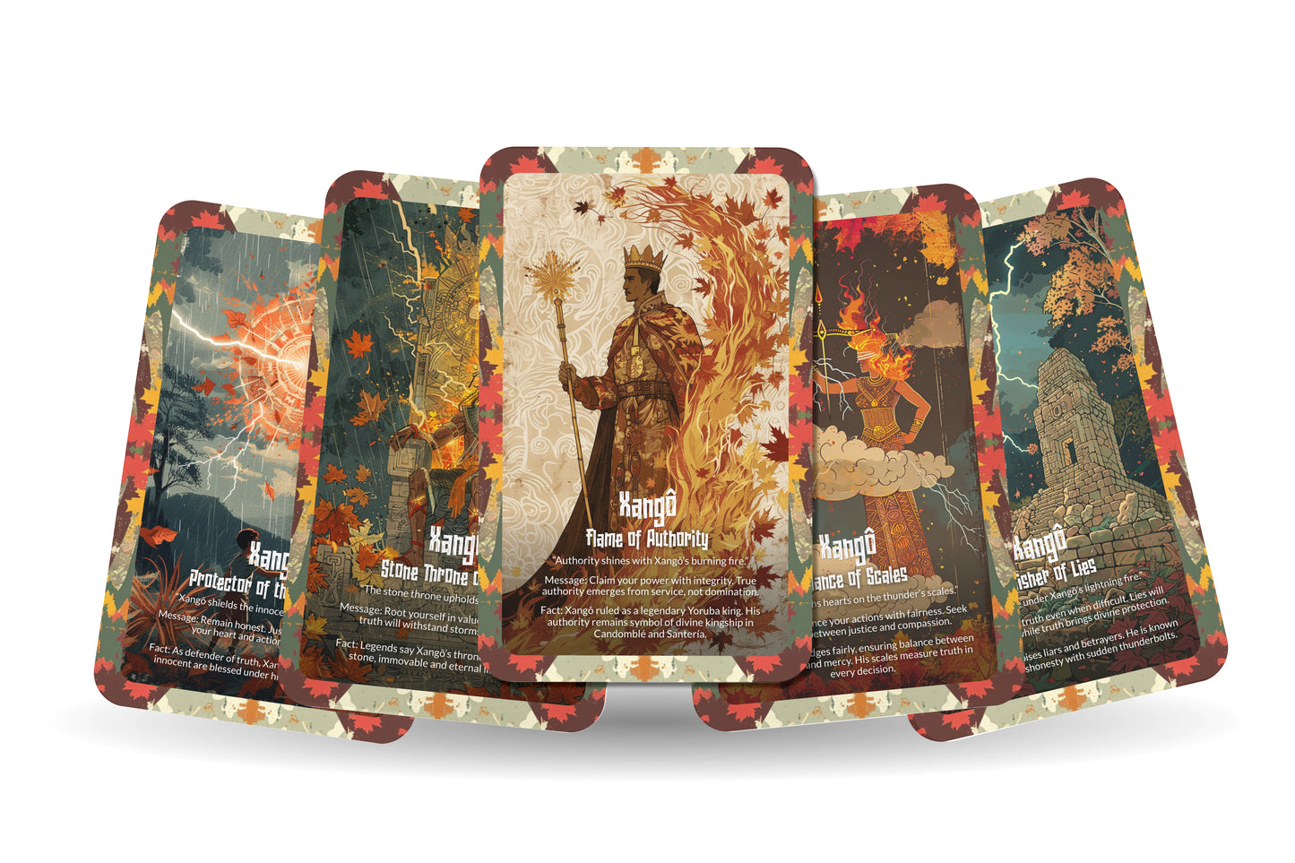 The Oracle of Xangô – A Justice God Oracle Deck – 22 Oracle Cards – Wielder of Thunder & Balance