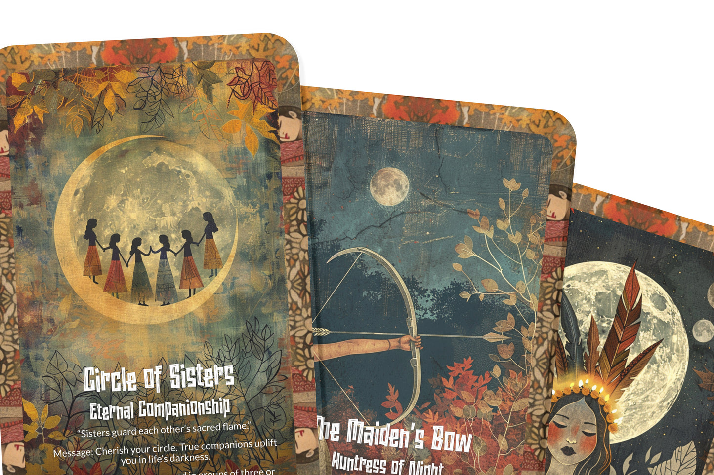 The Oracle of the Moon Maidens – A Lunar Spirit Oracle Deck – 22 Oracle Cards – Daughters of Night & Mystery