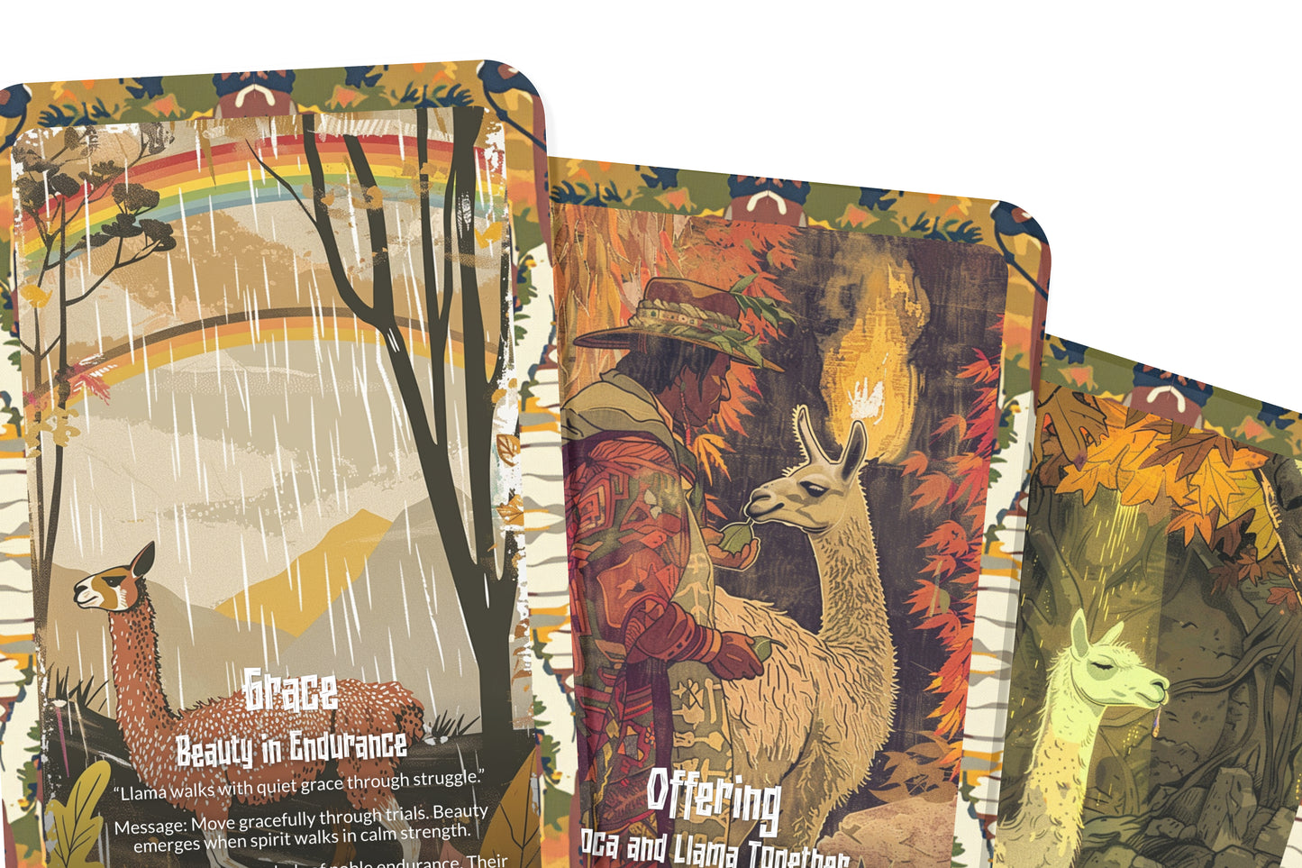 The Oracle of the Llama – A Sacred Carrier Oracle Deck – 22 Oracle Cards – Protector of the Andean Path