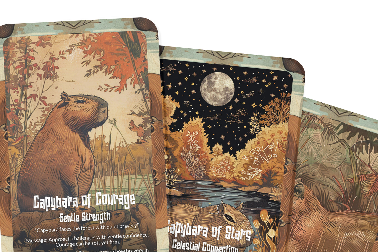 The Oracle of the Capybara – A Gentle Water Oracle Deck – 22 Oracle Cards – Harmony of River & Land