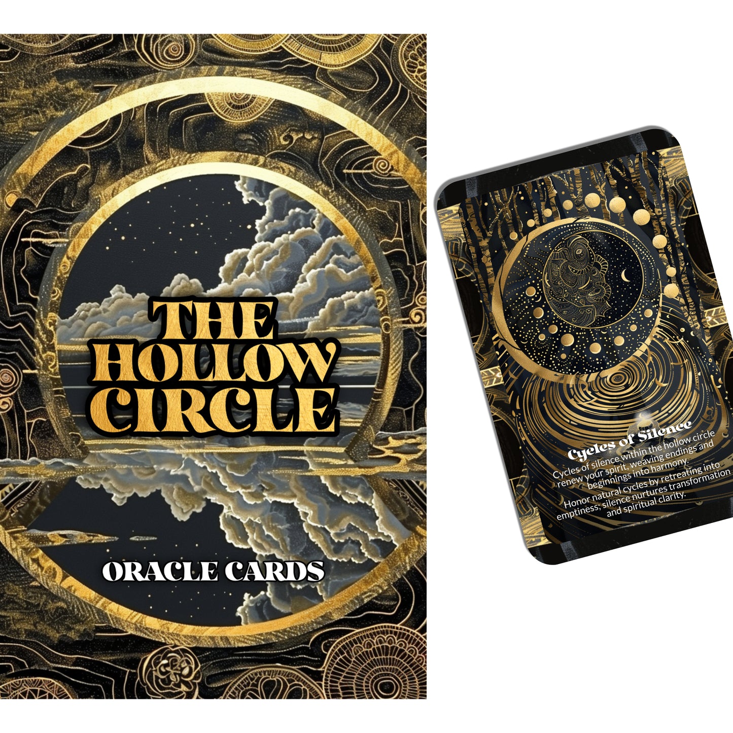 The Hollow Circle – A Ritual Emptiness Oracle Deck – 22 Oracle Cards – Sacred Space Within the Void