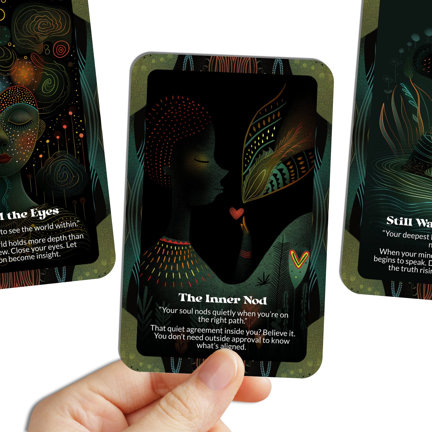 Eyes Closed, Heart Open – An Intuitive Awakening Oracle Deck – 22 Oracle Cards – Trust the Inner Vision