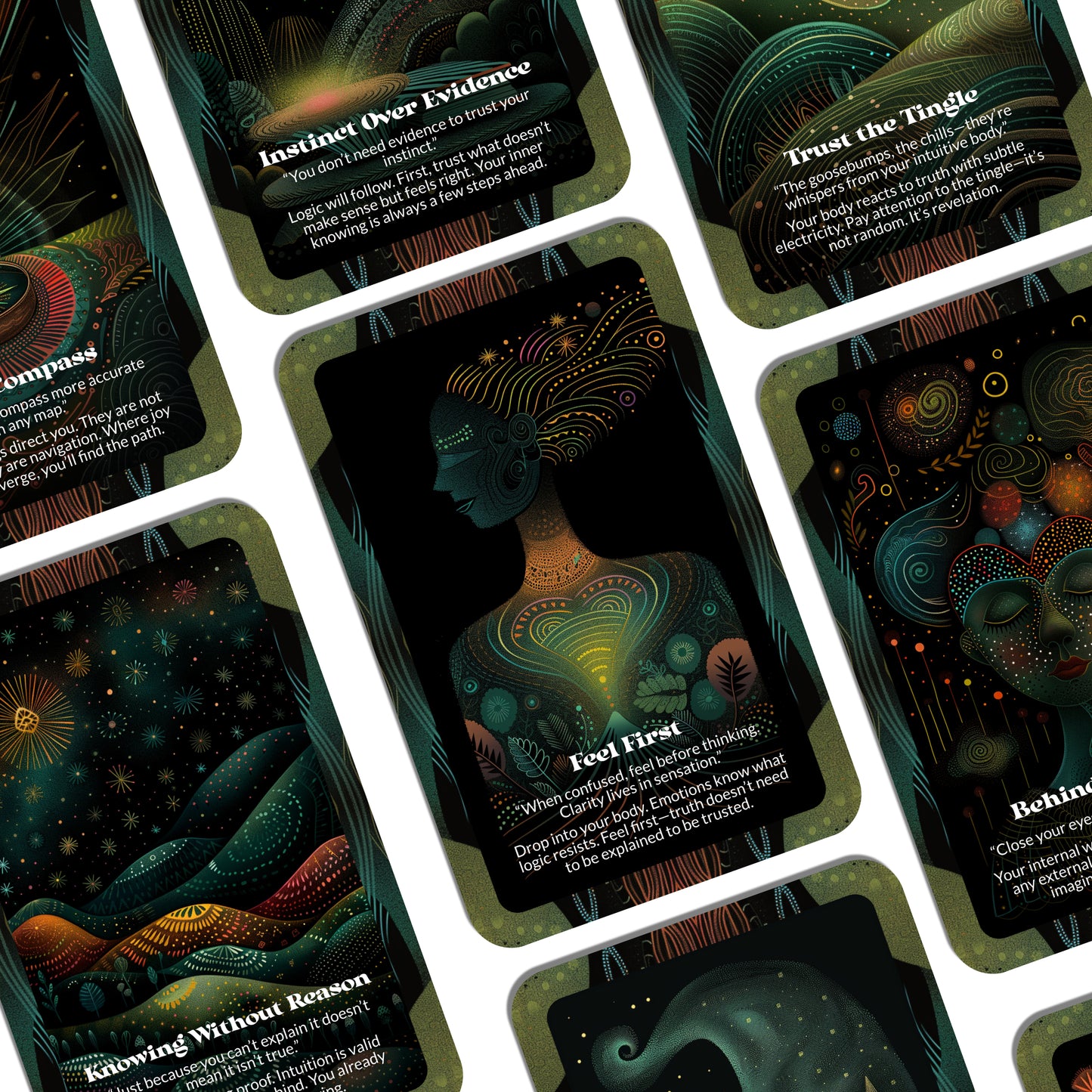 Eyes Closed, Heart Open – An Intuitive Awakening Oracle Deck – 22 Oracle Cards – Trust the Inner Vision