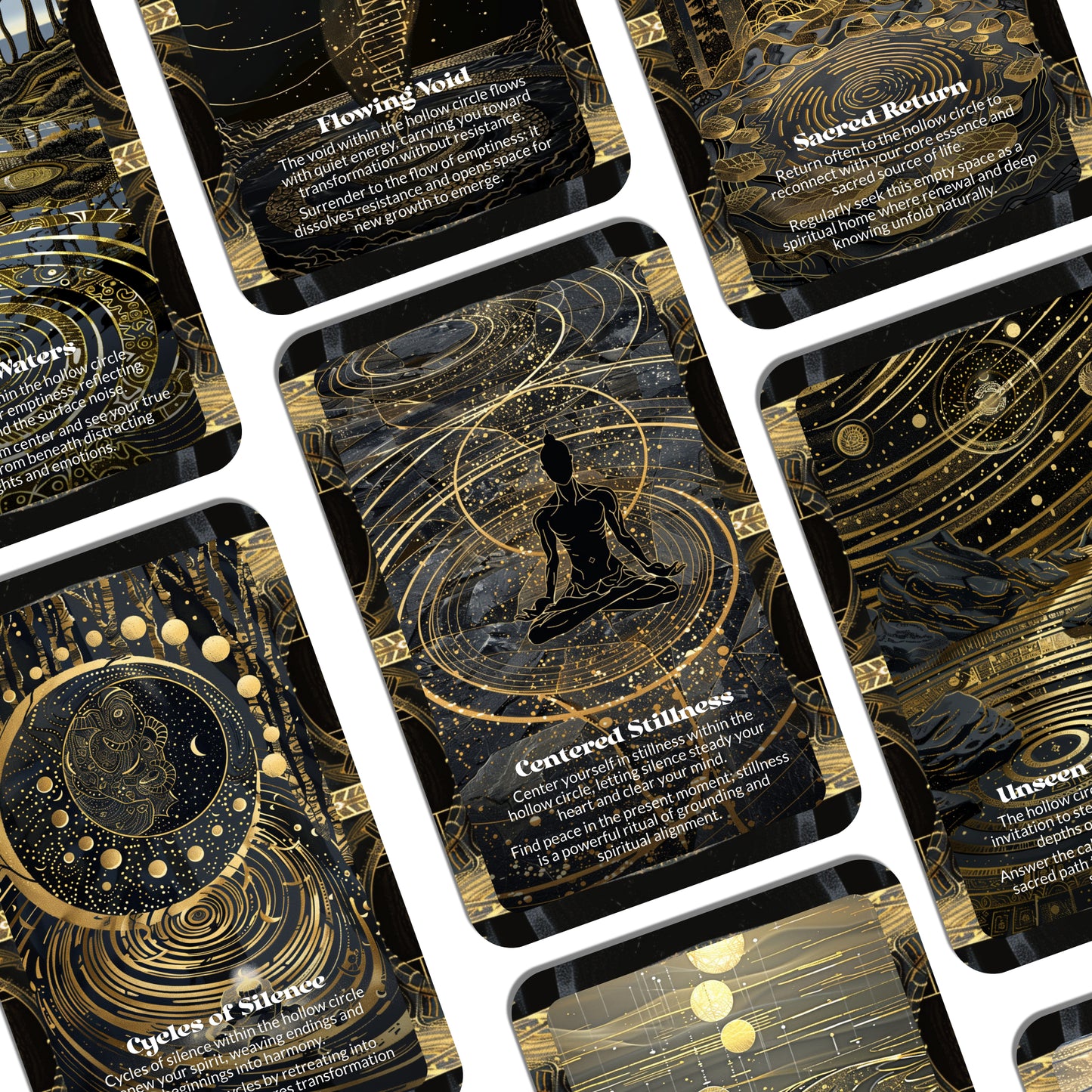The Hollow Circle – A Ritual Emptiness Oracle Deck – 22 Oracle Cards – Sacred Space Within the Void