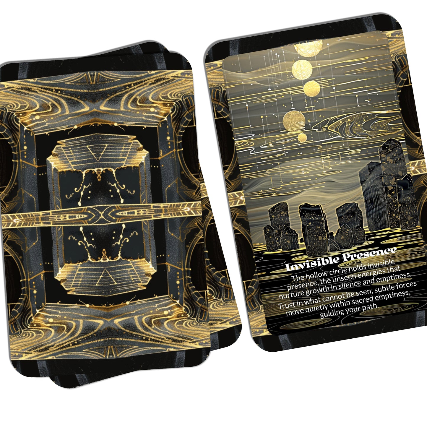 The Hollow Circle – A Ritual Emptiness Oracle Deck – 22 Oracle Cards – Sacred Space Within the Void