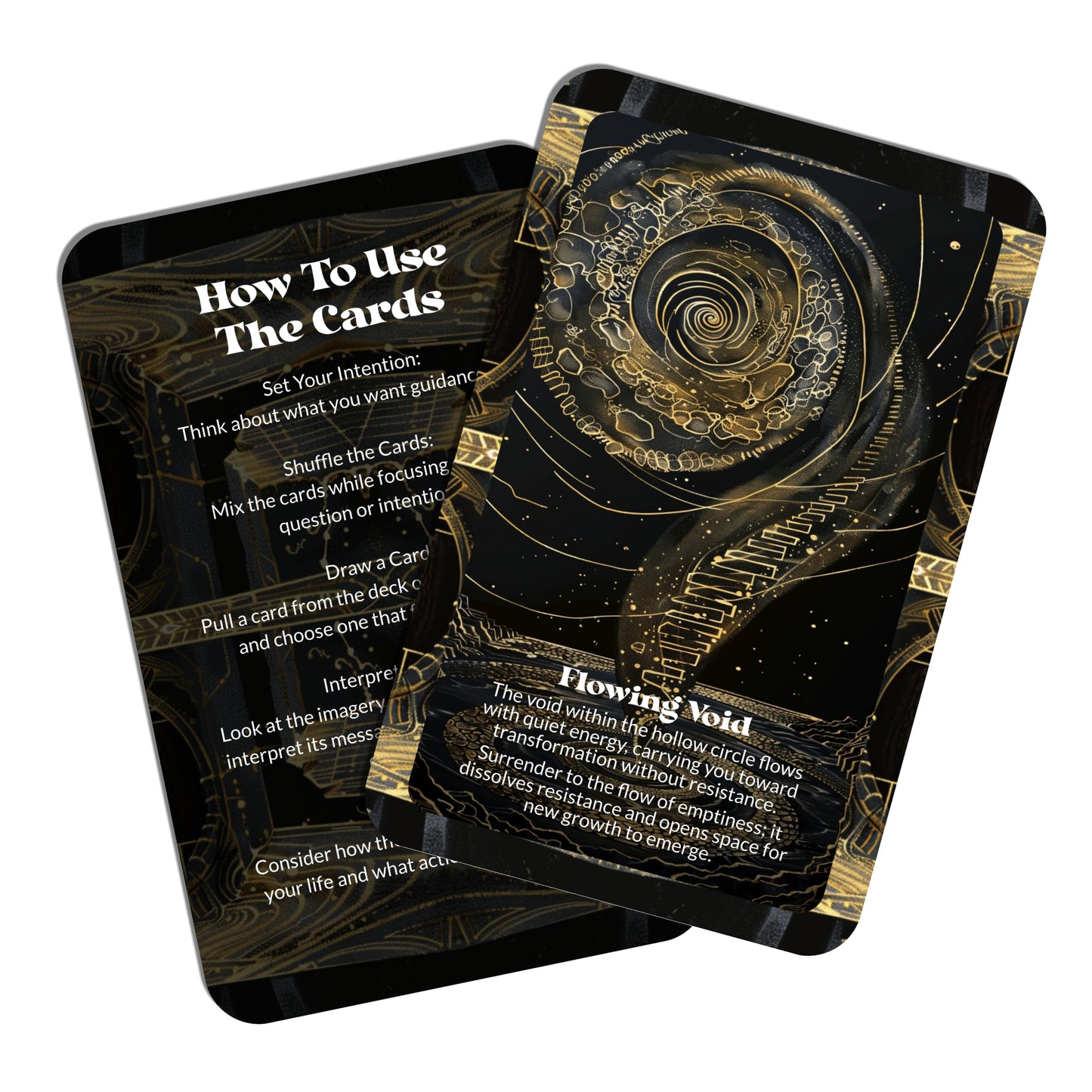 The Hollow Circle – A Ritual Emptiness Oracle Deck – 22 Oracle Cards – Sacred Space Within the Void