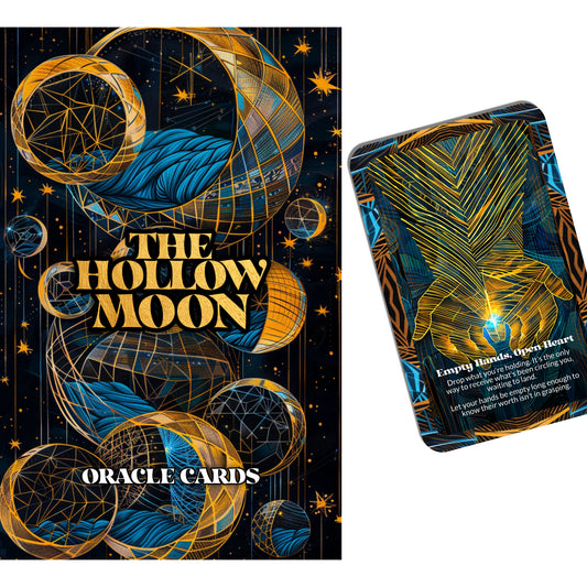 The Hollow Moon – A Lunar Emptiness Oracle Deck – 22 Oracle Cards – Phase Through Light and Let Go