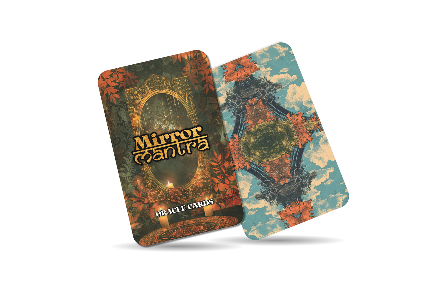 Mirror Mantra – A Reflection Oracle Deck – 22 Oracle Cards – Seeing the Self in All Things