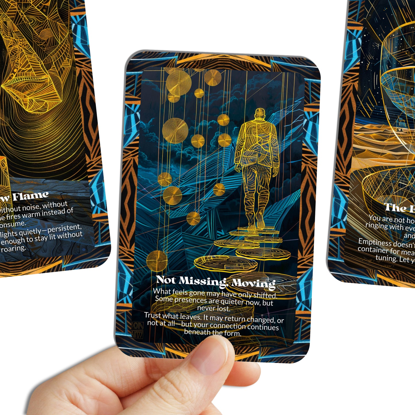 The Hollow Moon – A Lunar Emptiness Oracle Deck – 22 Oracle Cards – Phase Through Light and Let Go