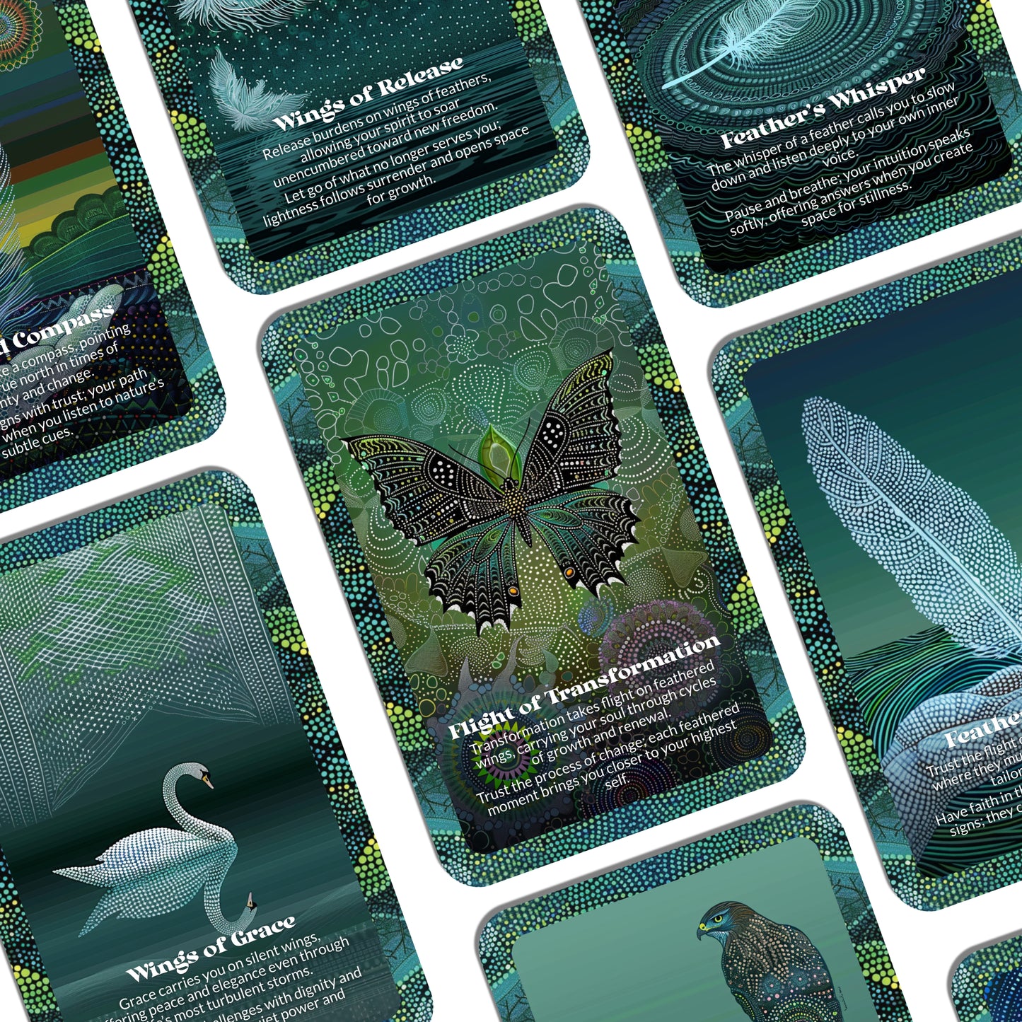 Feather Code – An Animal Spirit Oracle Deck – 22 Oracle Cards – Messages Written on Wings and Wind
