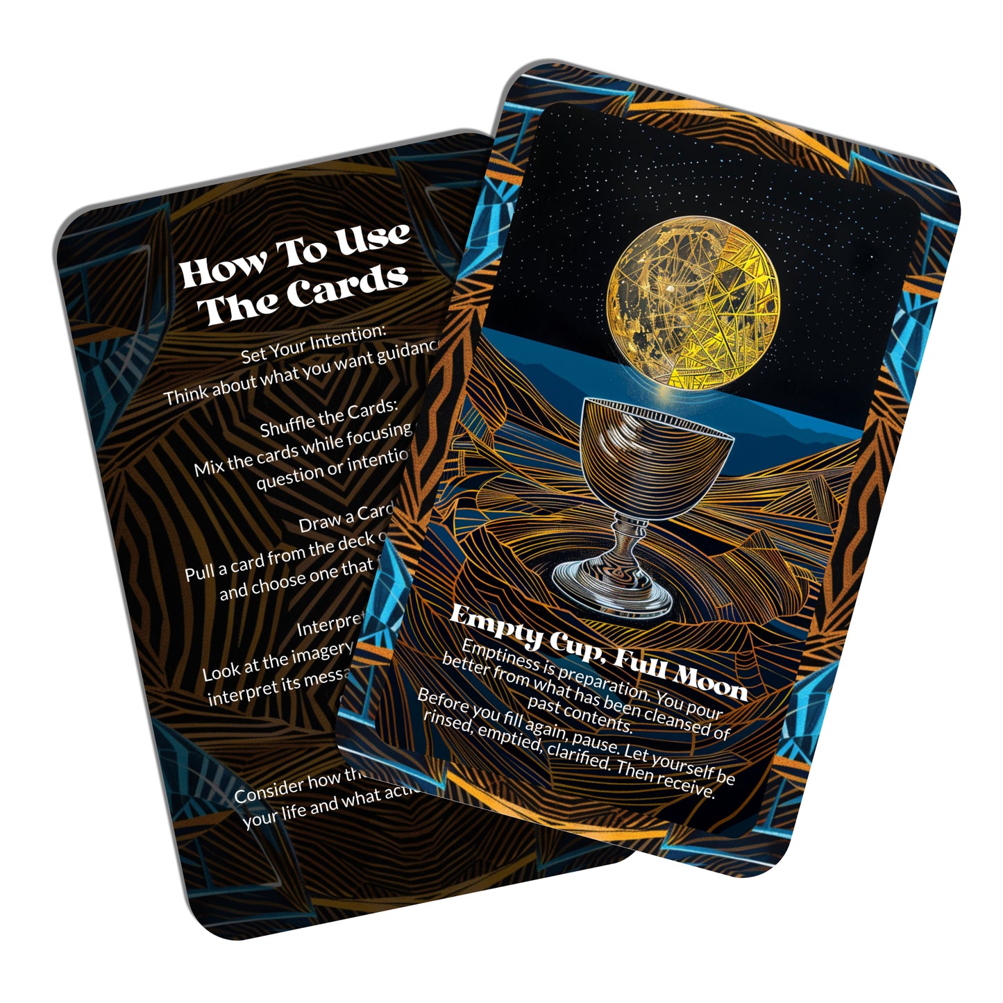 The Hollow Moon – A Lunar Emptiness Oracle Deck – 22 Oracle Cards – Phase Through Light and Let Go