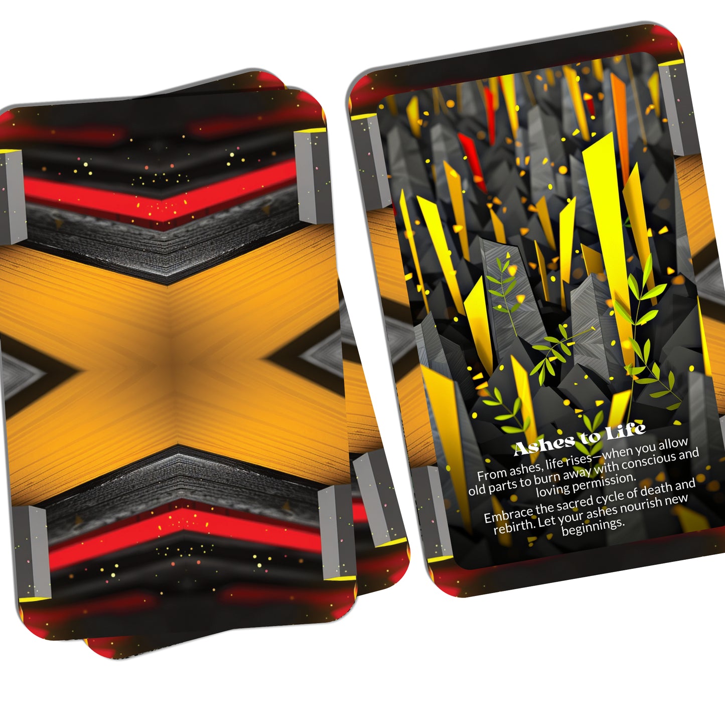 Fire by Permission – A Conscious Transformation Oracle Deck – 22 Oracle Cards – Burn Only When Ready