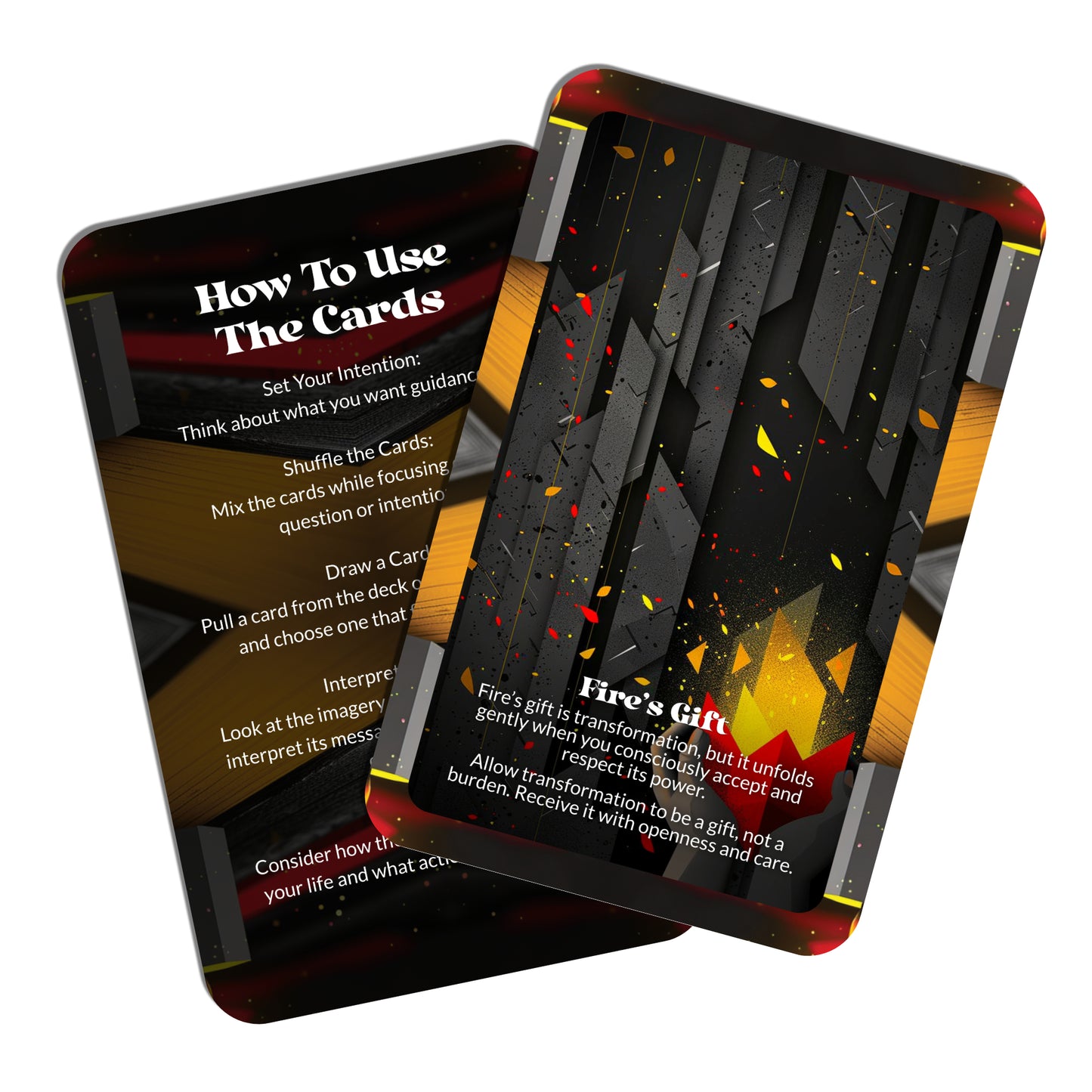 Fire by Permission – A Conscious Transformation Oracle Deck – 22 Oracle Cards – Burn Only When Ready