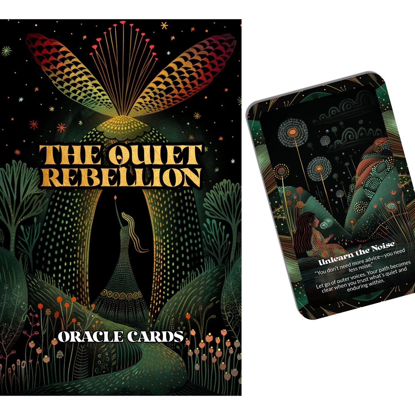 The Quiet Rebellion – An Empowered Change Oracle Deck – 22 Oracle Cards – Break Free Without Breaking Down