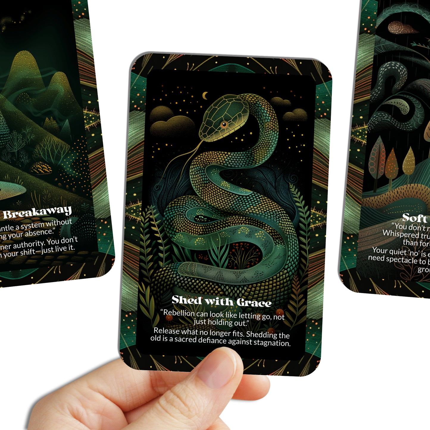 The Quiet Rebellion – An Empowered Change Oracle Deck – 22 Oracle Cards – Break Free Without Breaking Down