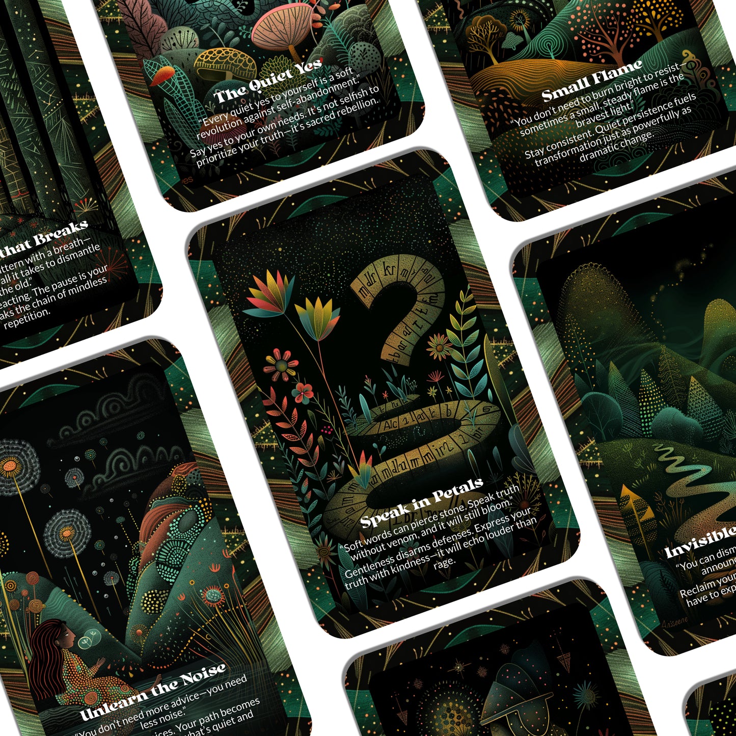 The Quiet Rebellion – An Empowered Change Oracle Deck – 22 Oracle Cards – Break Free Without Breaking Down