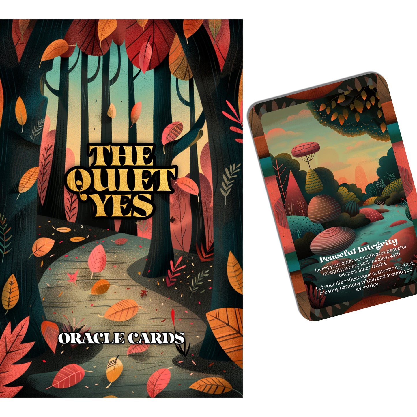 The Quiet Yes – A Boundaries Oracle Deck – 22 Oracle Cards – Consent that Begins from Within