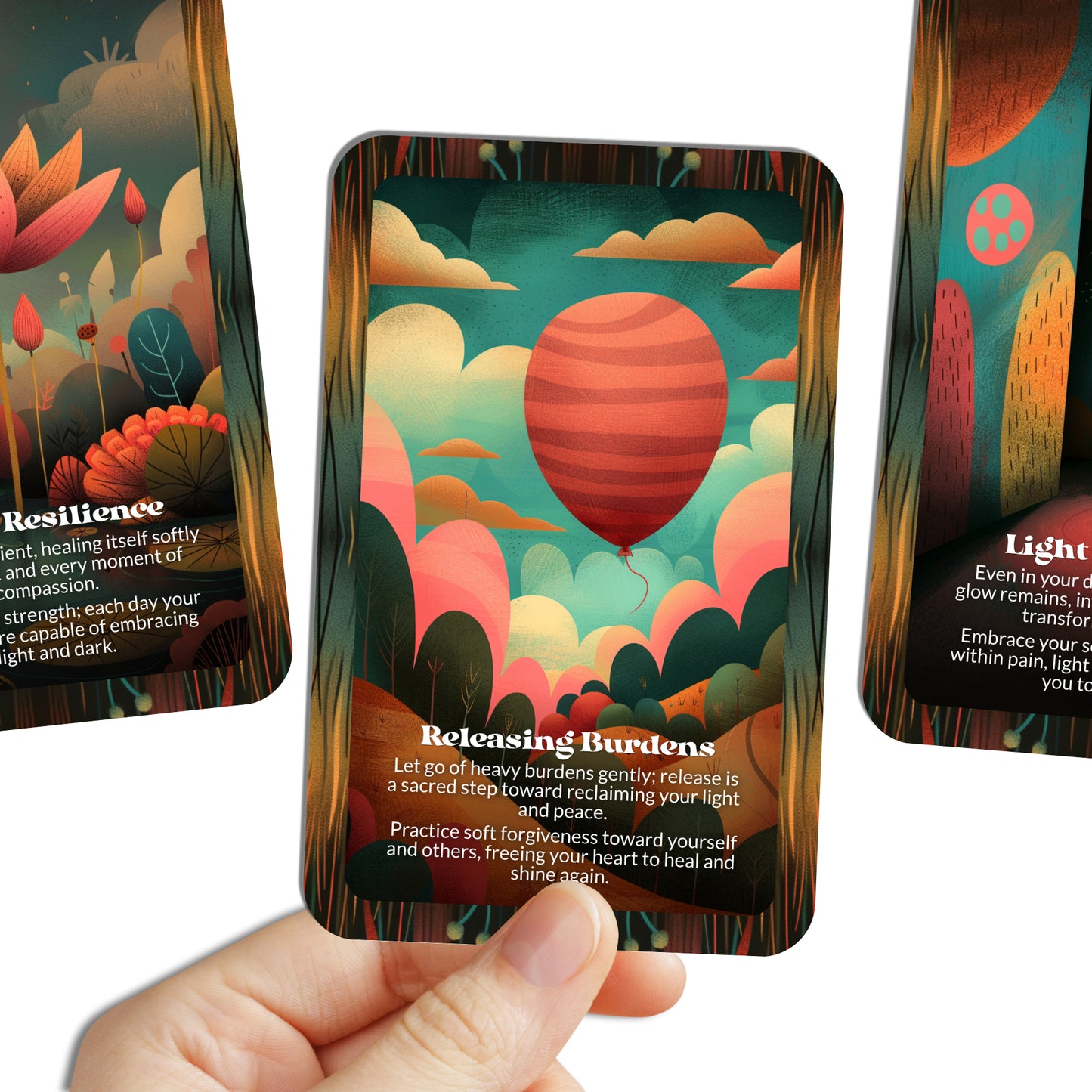 Glow & Grief – An Emotional Healing Oracle Deck – 22 Oracle Cards – Let Light Pass Through the Ache