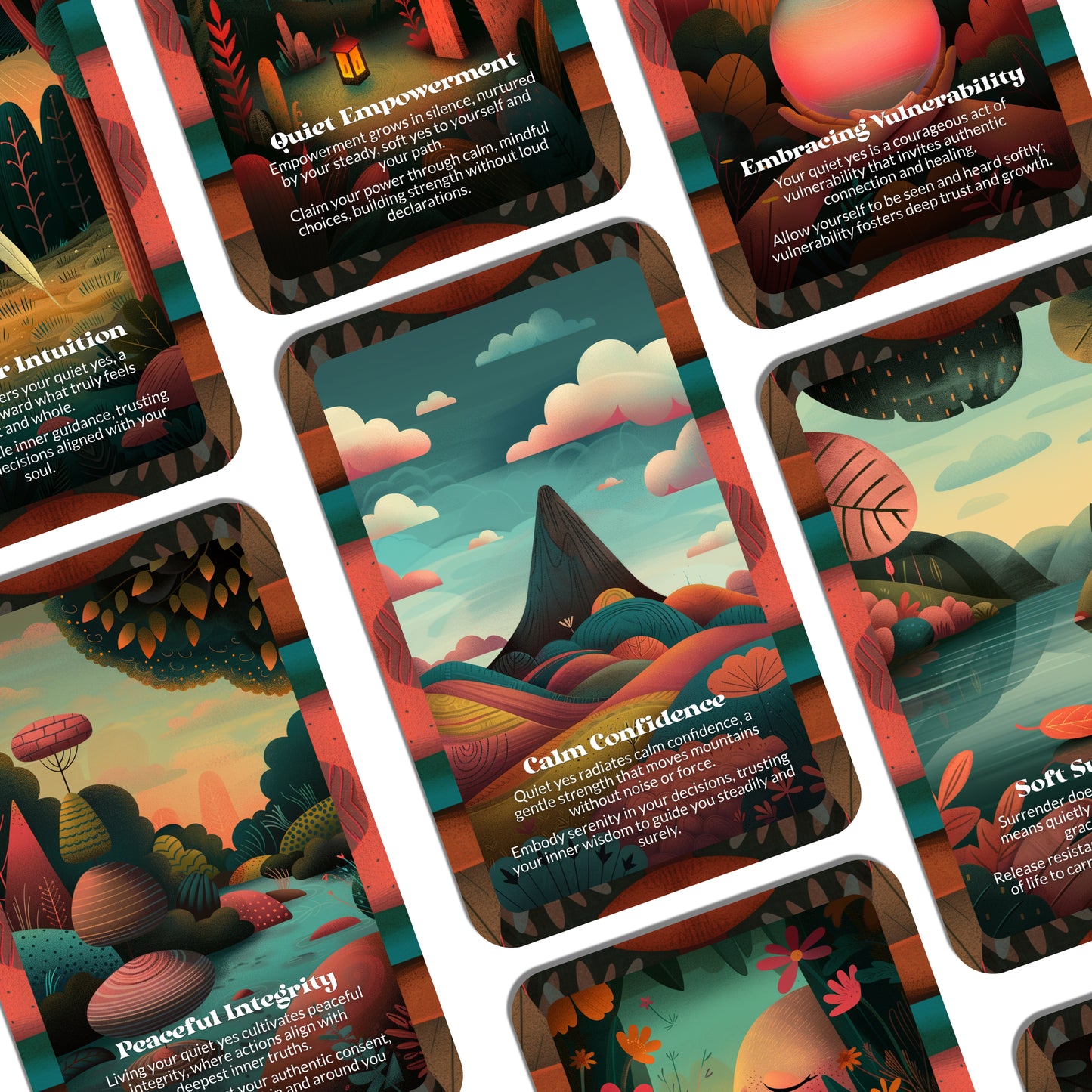 The Quiet Yes – A Boundaries Oracle Deck – 22 Oracle Cards – Consent that Begins from Within