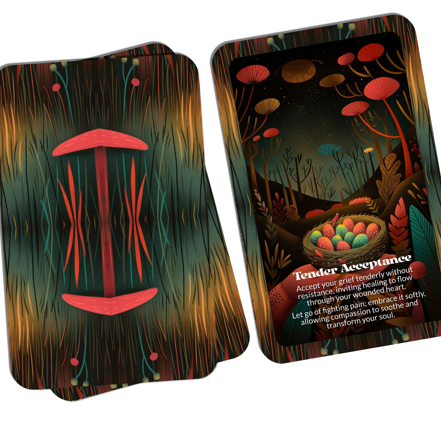 Glow & Grief – An Emotional Healing Oracle Deck – 22 Oracle Cards – Let Light Pass Through the Ache