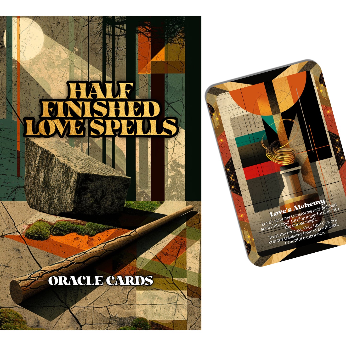Half-Finished Love Spells – An Imperfect Romance Oracle Deck – 22 Oracle Cards – Love That Was Almost Enough