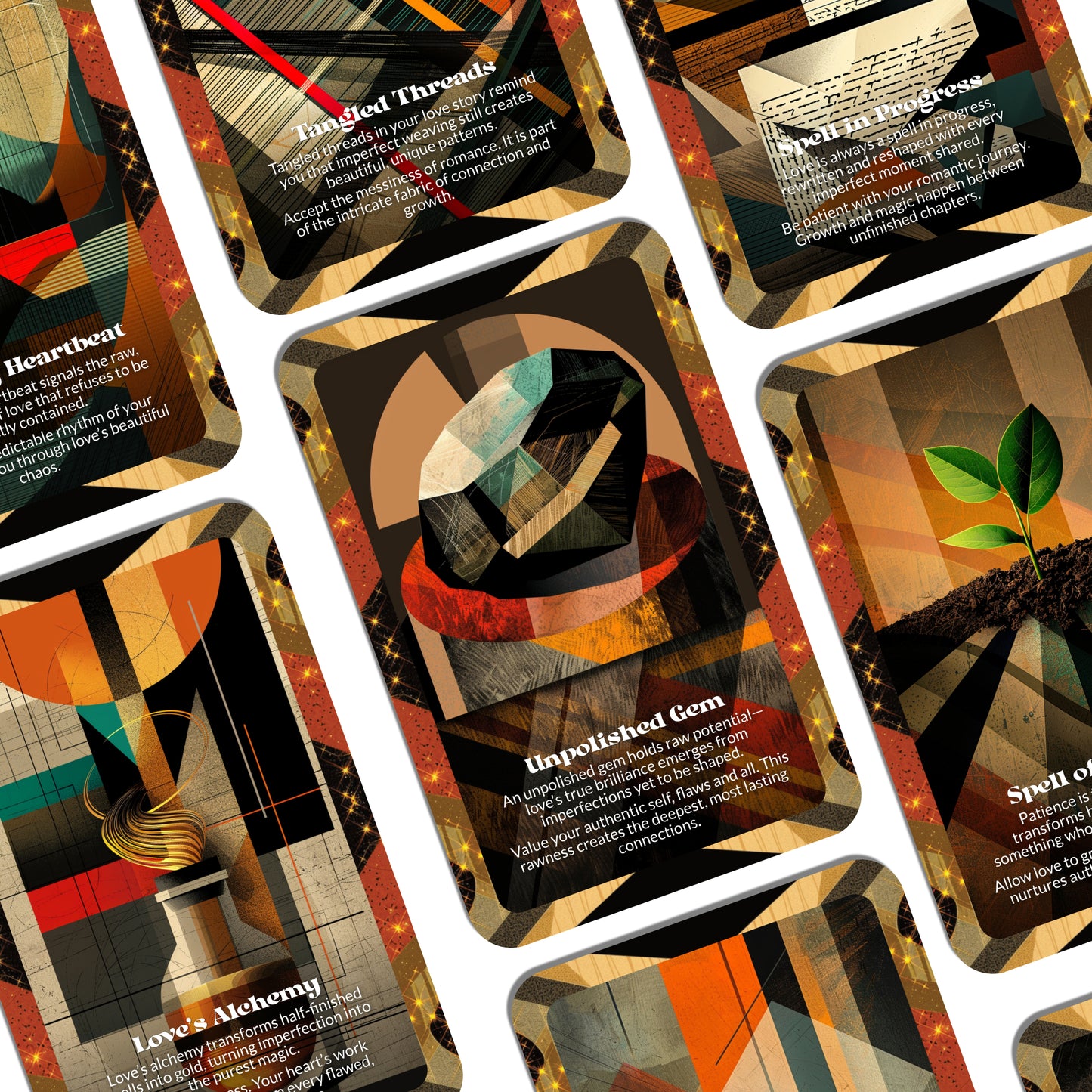 Half-Finished Love Spells – An Imperfect Romance Oracle Deck – 22 Oracle Cards – Love That Was Almost Enough