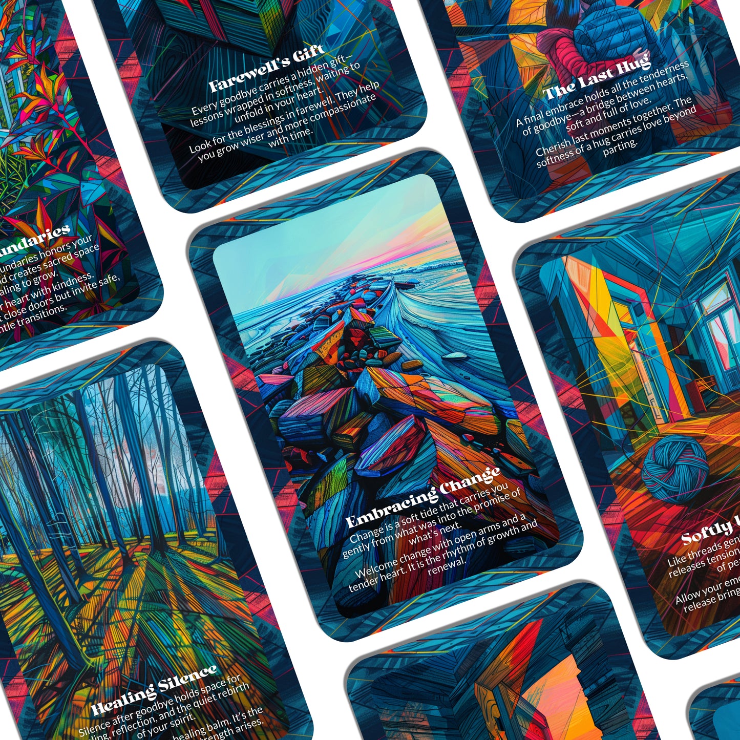 The Soft Goodbye – A Closure Oracle Deck – 22 Oracle Cards – Release with Reverence, Depart with Grace