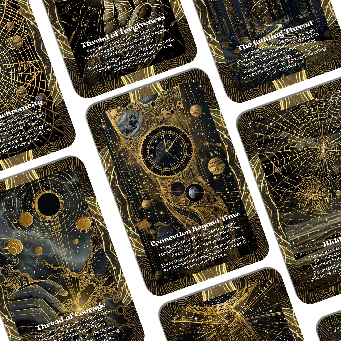 The Unseen Thread – A Hidden Connection Oracle Deck – 22 Oracle Cards – Invisible Weaving of Spirit and Soul