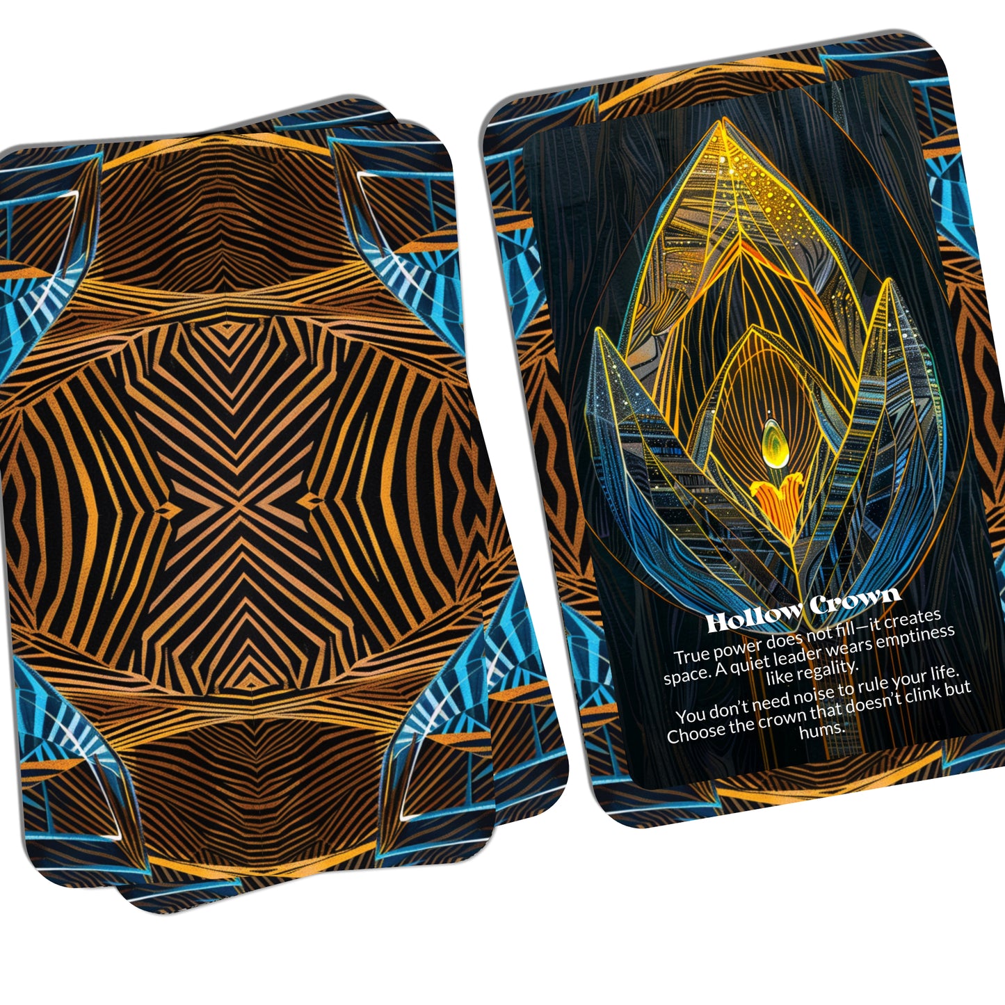 Hollow Golden – A Spiritual Beauty Oracle Deck – 22 Oracle Cards – Emptiness That Glows from Within