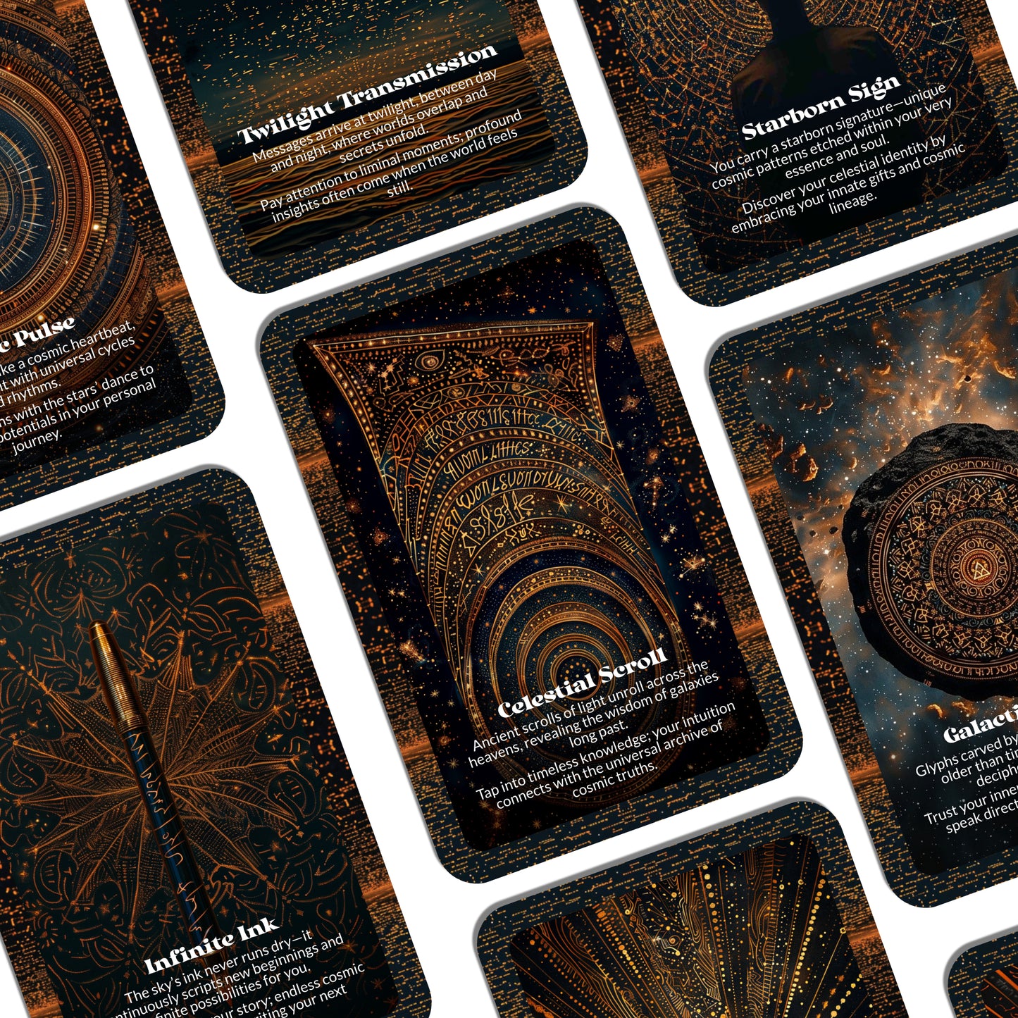 Sky Letters – A Cosmic Messaging Oracle Deck – 22 Oracle Cards – The Universe Writes in Symbols