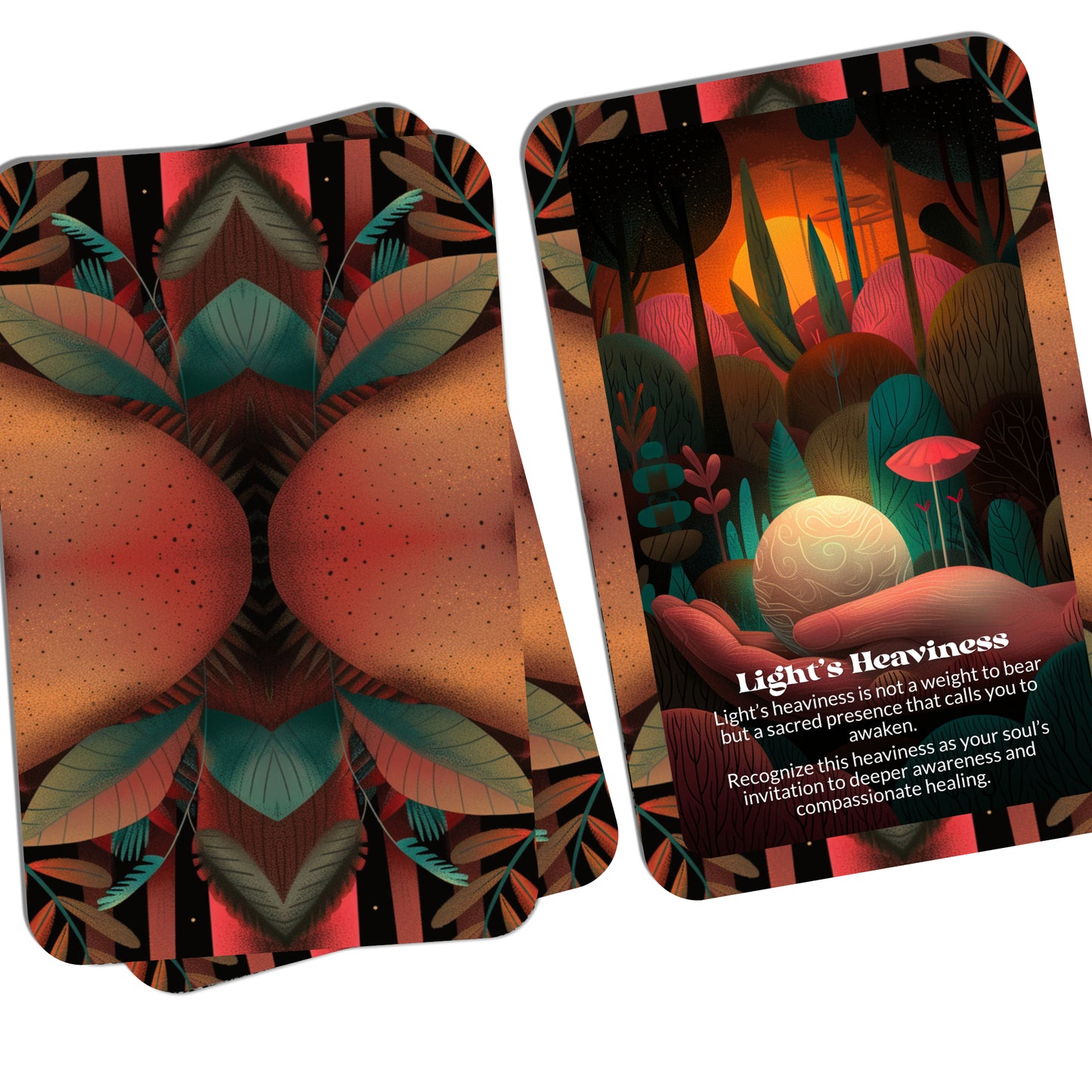 The Weight of Light – An Illumination Oracle Deck – 22 Oracle Cards – Hold the Glow Without Burning Out