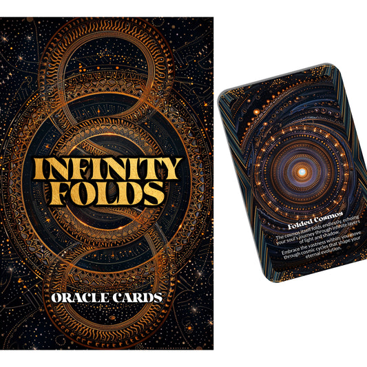 Infinity Folds – A Timeless Reflection Oracle Deck – 22 Oracle Cards – Where Eternity Bends Inward