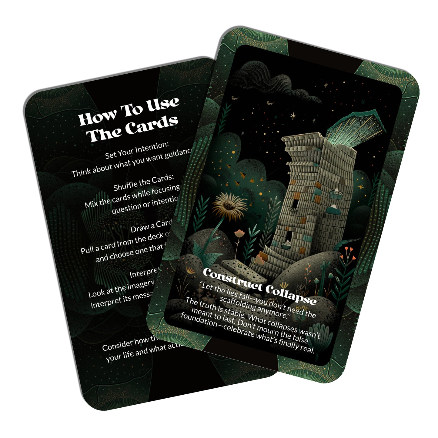 Threadbare Illusions – A Revealing Oracle Deck – 22 Oracle Cards – Unravel What No Longer Shields You