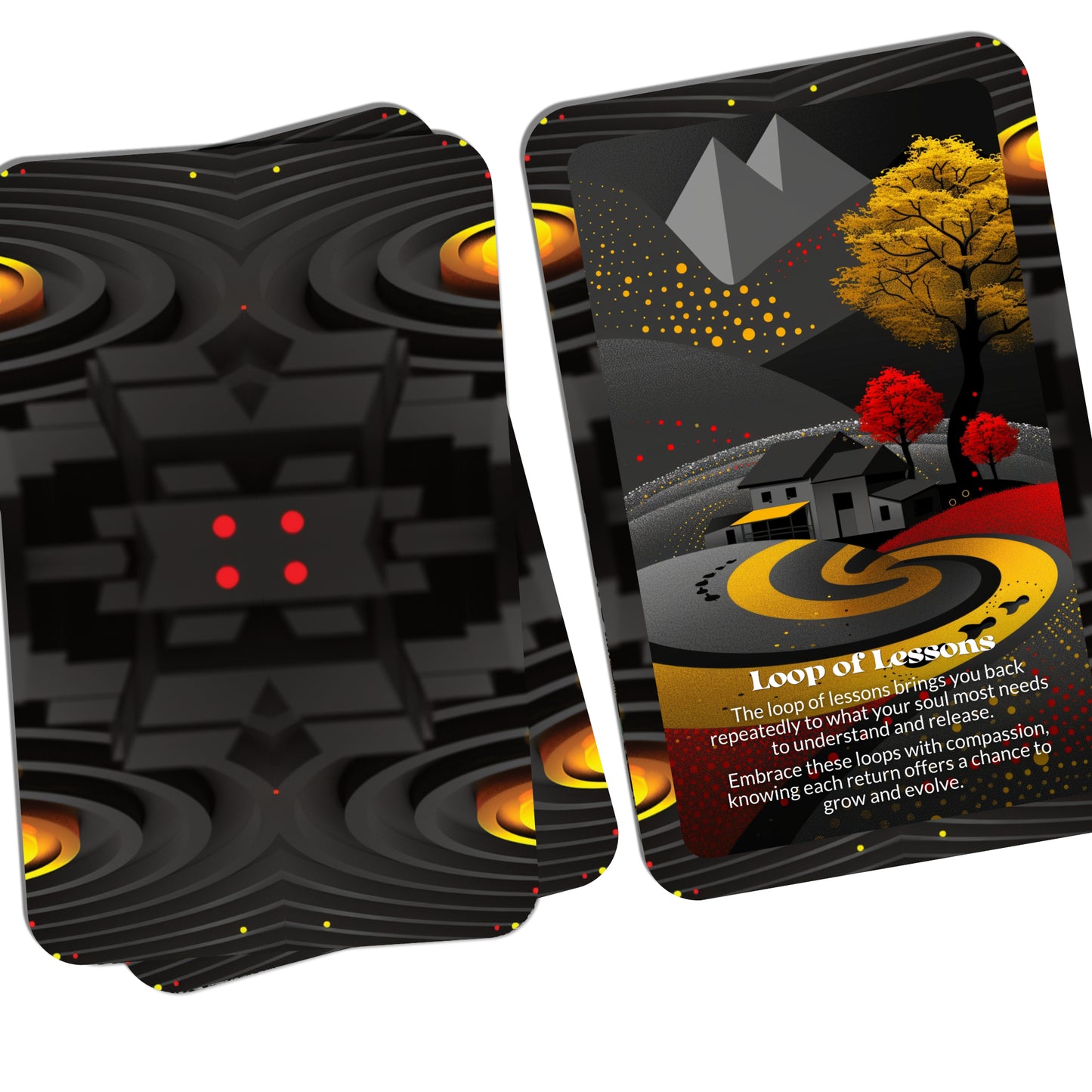 Time Is a Spiral – A Nonlinear Wisdom Oracle Deck – 22 Oracle Cards – The Clock is Only a Suggestion