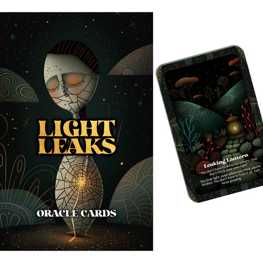 Light Leaks – A Subtle Illumination Oracle Deck – 22 Oracle Cards – Glimpses of Light in the Hidden Corners