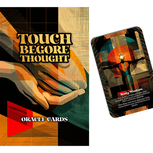 Touch Before Thought – A Somatic Connection Oracle Deck – 22 Oracle Cards – Feel First, Then Understand
