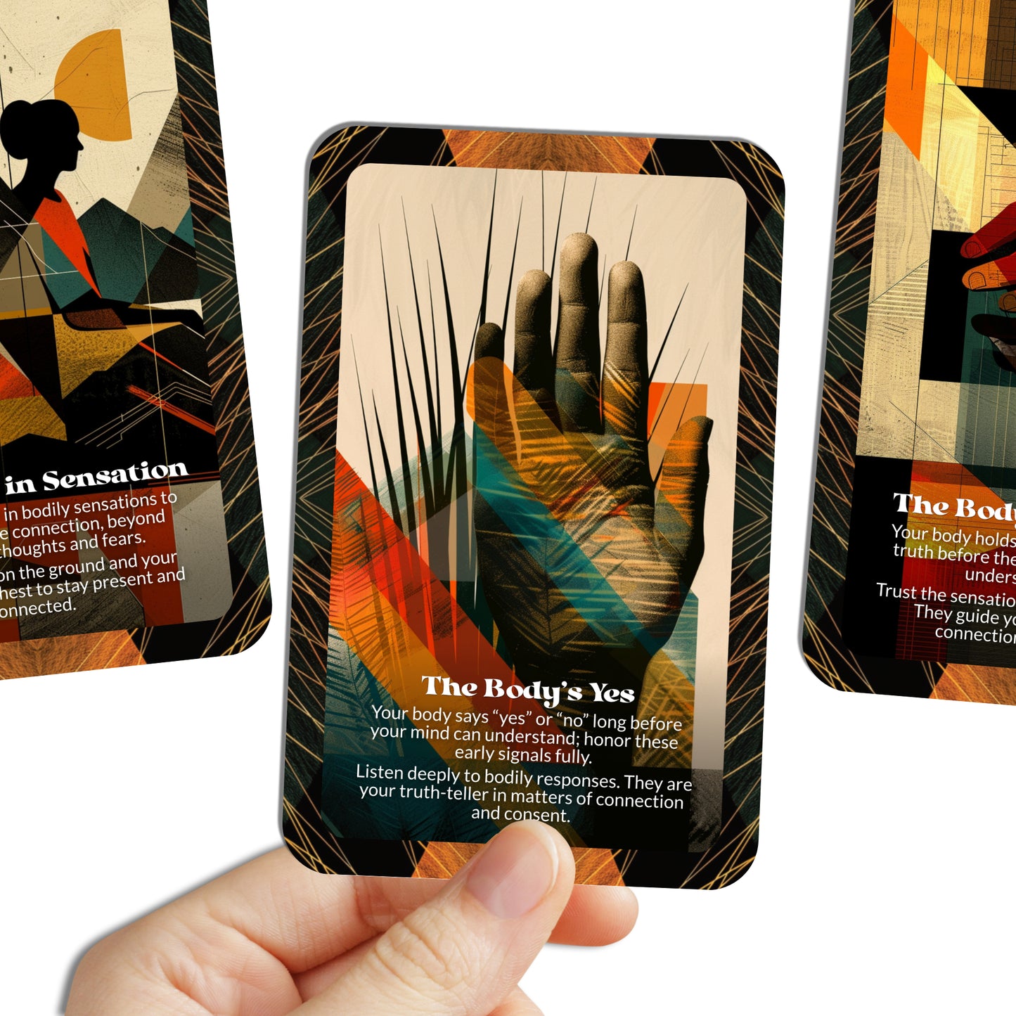 Touch Before Thought – A Somatic Connection Oracle Deck – 22 Oracle Cards – Feel First, Then Understand