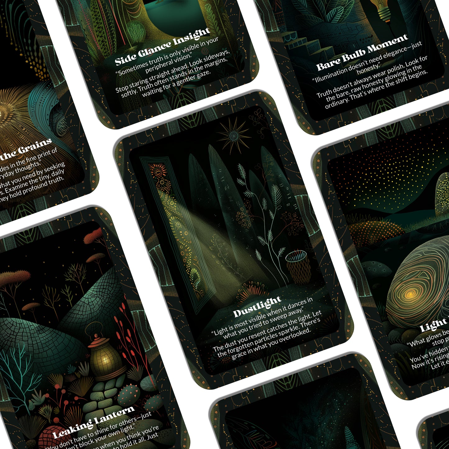 Light Leaks – A Subtle Illumination Oracle Deck – 22 Oracle Cards – Glimpses of Light in the Hidden Corners