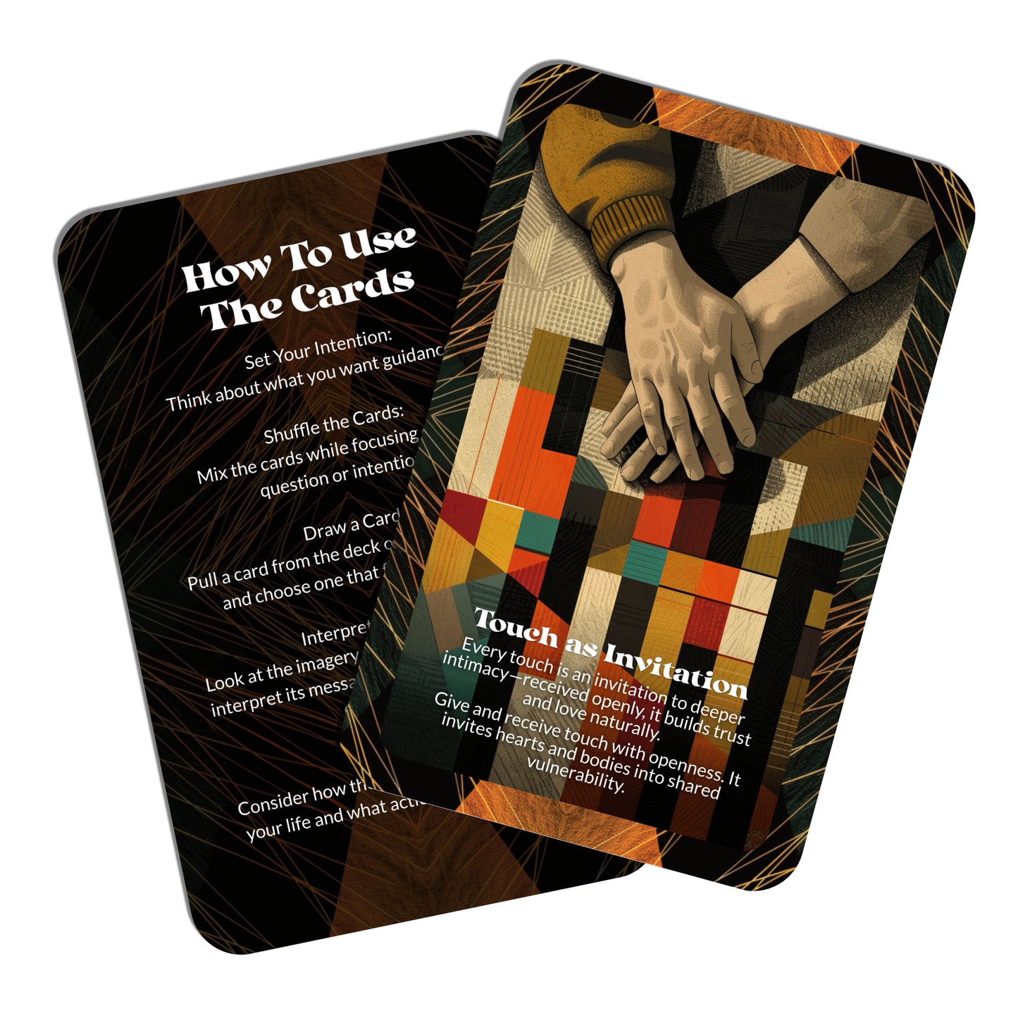 Touch Before Thought – A Somatic Connection Oracle Deck – 22 Oracle Cards – Feel First, Then Understand