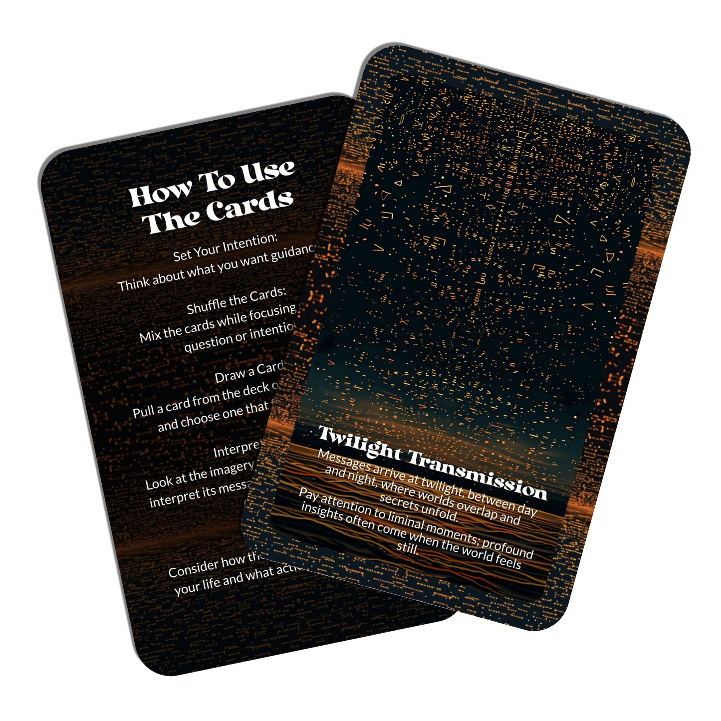 Sky Letters – A Cosmic Messaging Oracle Deck – 22 Oracle Cards – The Universe Writes in Symbols