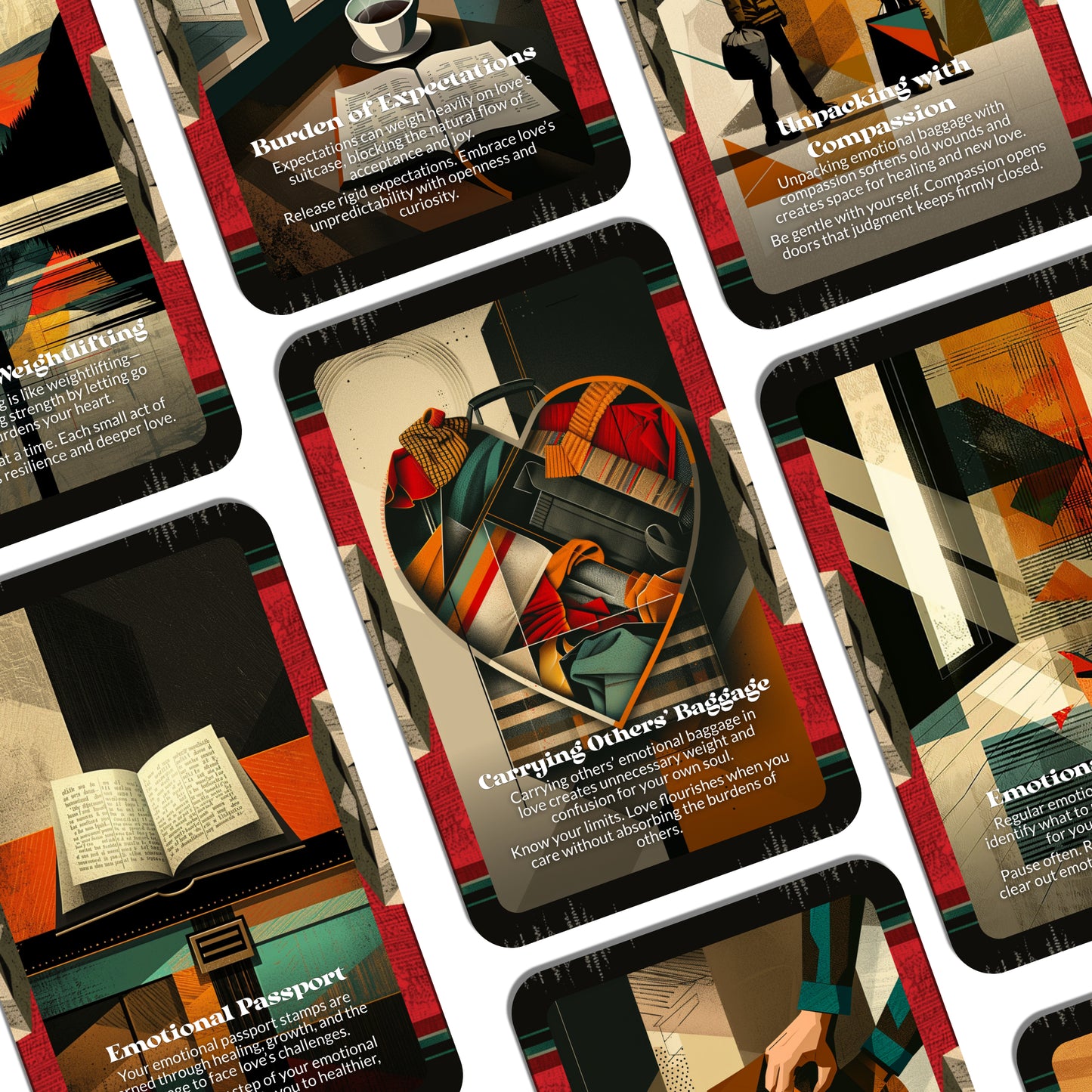 Lover’s Luggage – An Emotional Healing Oracle Deck – 22 Oracle Cards – Unpack the Past You Carried Here