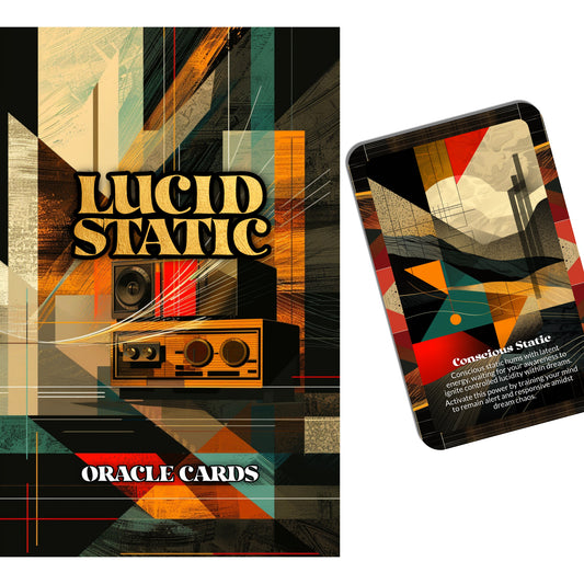Lucid Static – A Dreamwork Oracle Deck – 22 Oracle Cards – Chaos and Clarity in the Dream Field