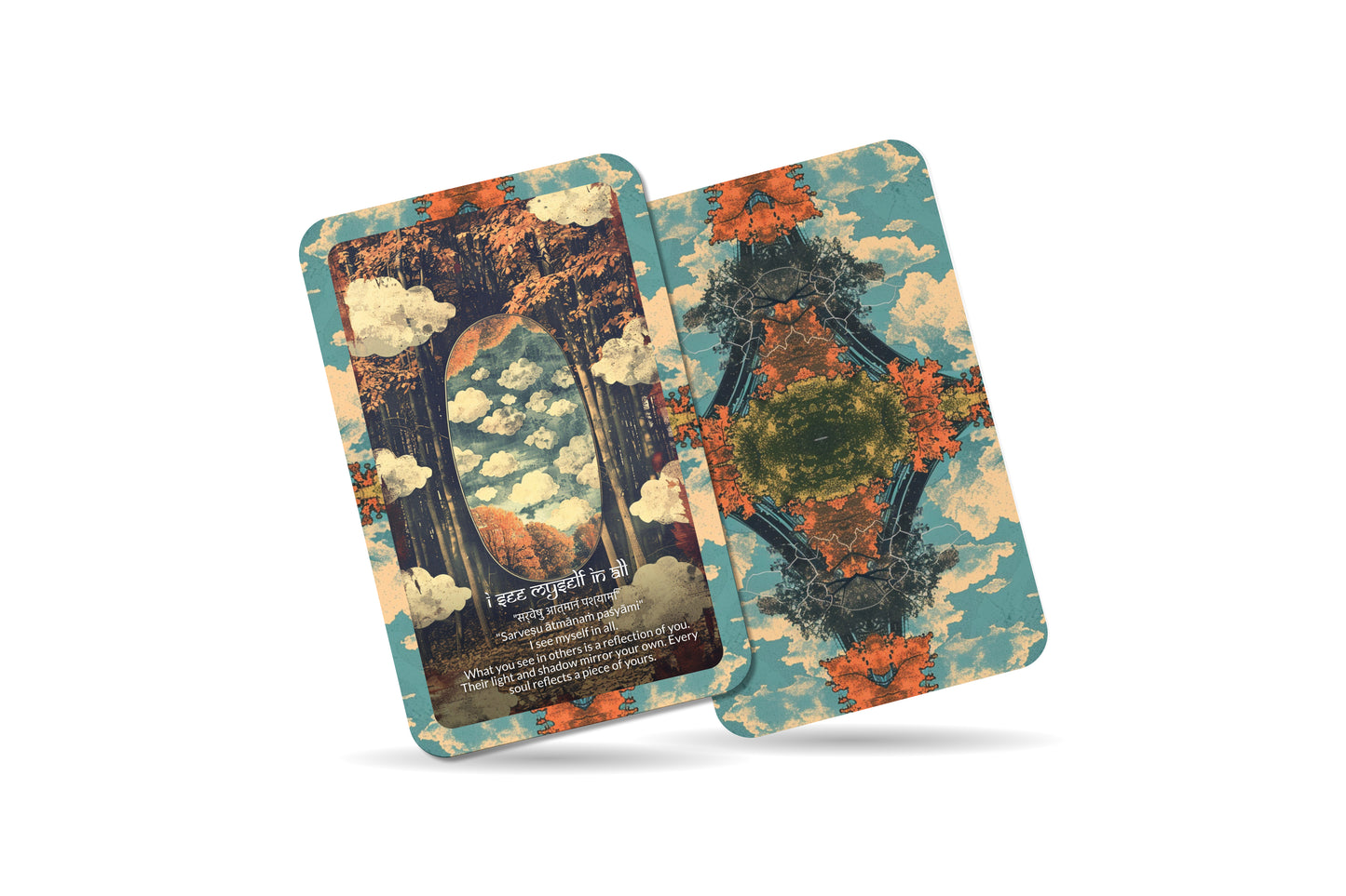 Mirror Mantra – A Reflection Oracle Deck – 22 Oracle Cards – Seeing the Self in All Things