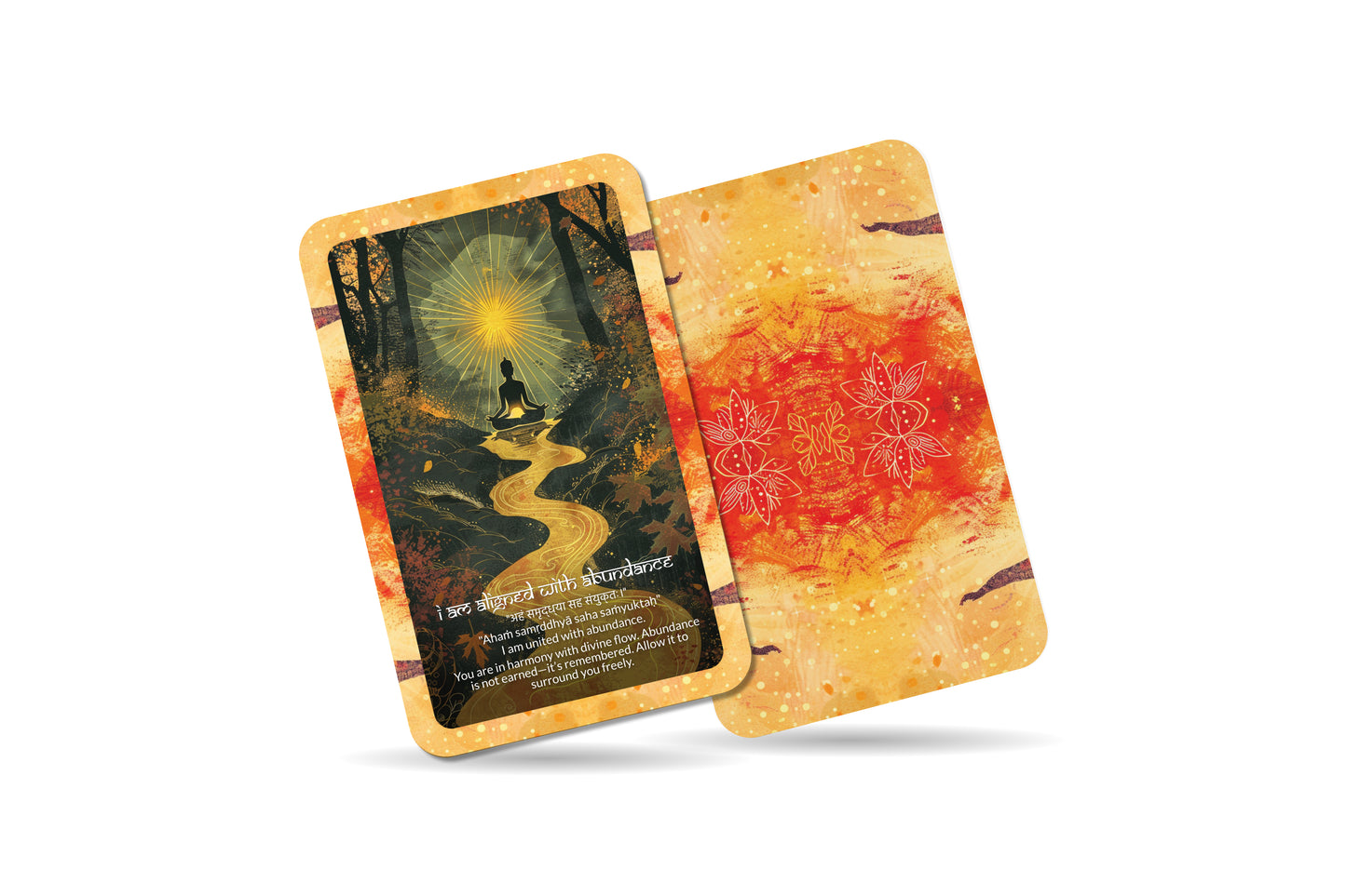 Abundance Mantra – A Prosperity Path Oracle Deck – 22 Oracle Cards – Manifesting the Flow of Wealth